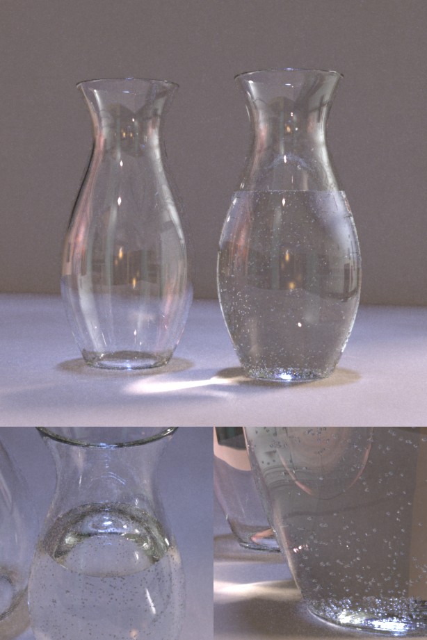 Realistic vase with water and bubbles preview image 1